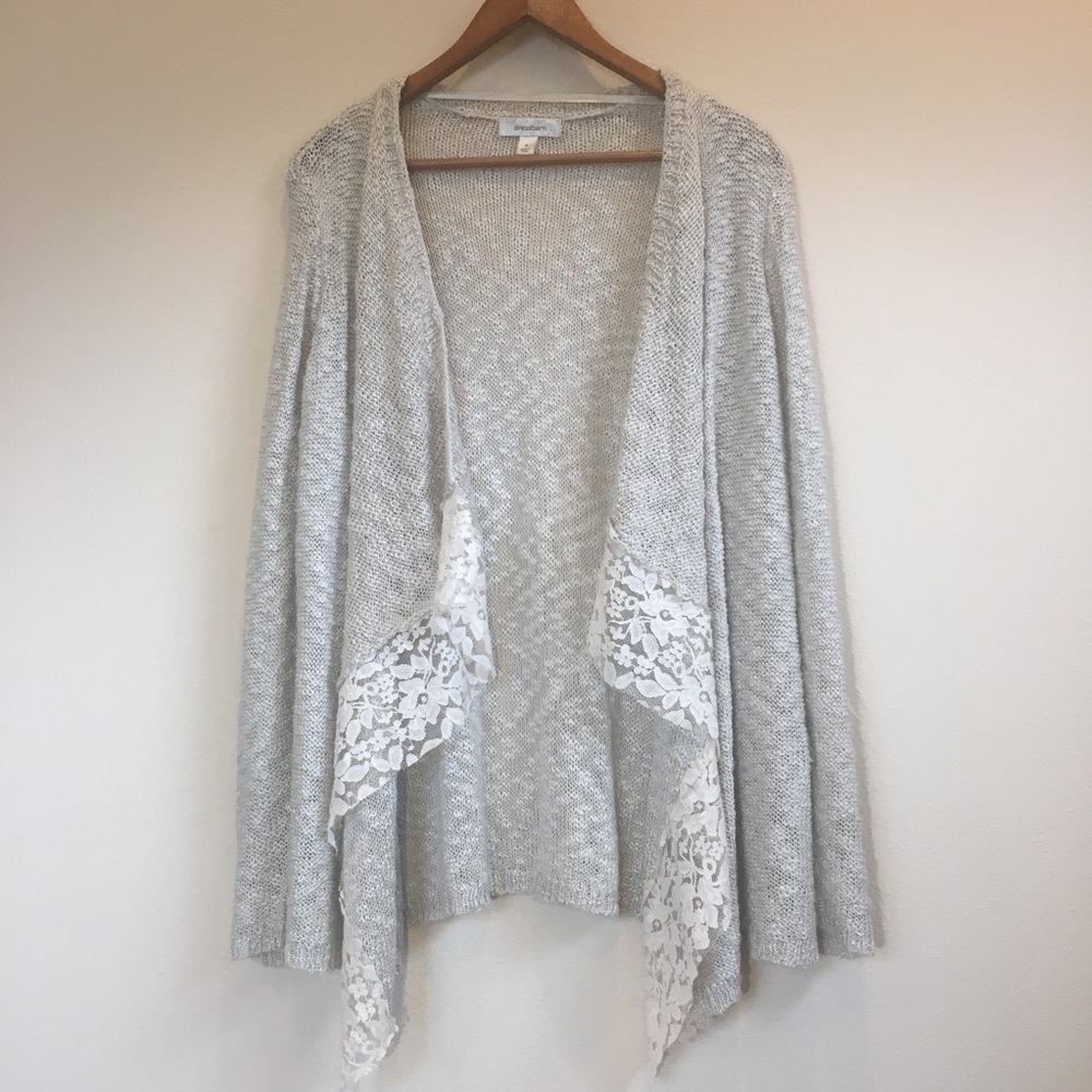 Dressbarn flowy lace cardigan